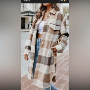 Plaid Longline Coat